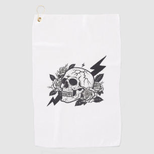 Funny Skull Lover Golf Towel