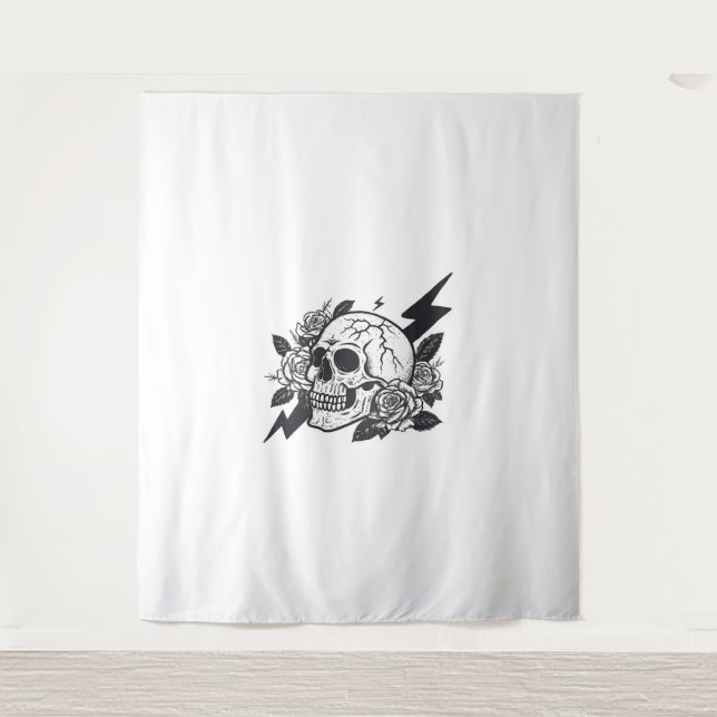 Funny Skull Lover Tapestry (Front)