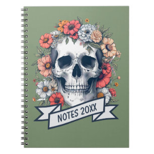 Funny skull notebook
