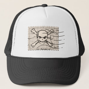 Funny Skull Stamp 3 Trucker Hat