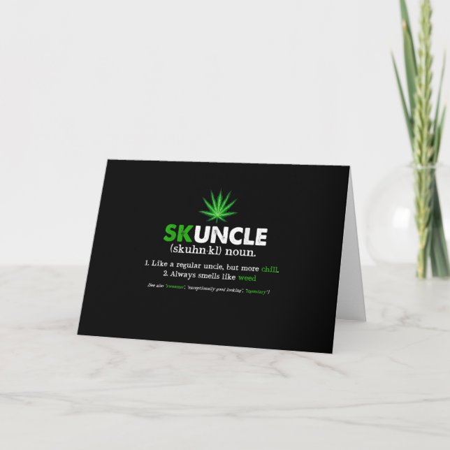 Funny Skuncle Weed Smoker Uncle  Lover Invitation (Front)