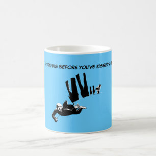 Funny sky diving coffee mug