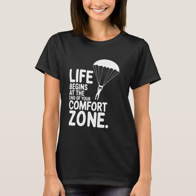 Funny Skydive Parachuting Parachute Skydiving Skyd T-Shirt (Front)