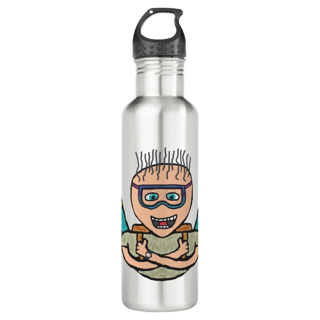 Funny Skydiving 710 Ml Water Bottle (Front)