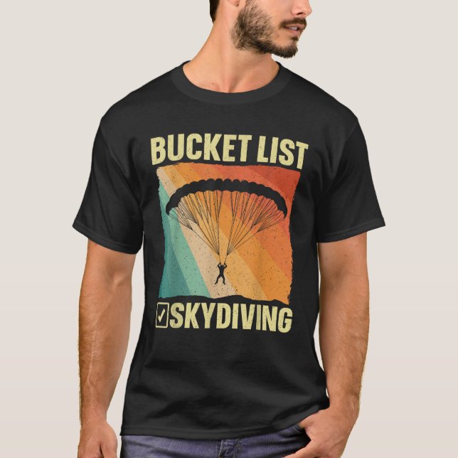 Funny Skydiving Art For Men Women Skydiver Sky Div T-Shirt (Front)