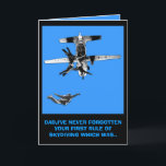 Funny skydiving birthday card<br><div class="desc">If you're a skydiver or a parachuting person these funny sky diving birthday cards are for you.Funny skydiving image and funny parachute slogan for anyone seeking a unique and funny  parachuting birthday card.</div>