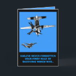 Funny skydiving birthday card<br><div class="desc">If you're a skydiver or a parachuting person these funny sky diving birthday cards are for you.Funny skydiving image and funny parachute slogan for anyone seeking a unique and funny  parachuting birthday card.</div>