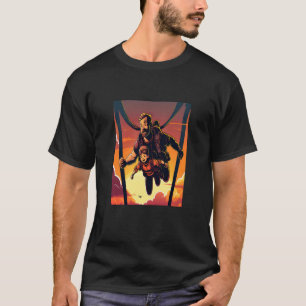 Funny Skydiving Instructor Sunset Skydiving Dad  2 T-Shirt