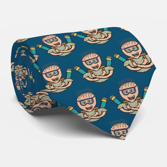 Funny Skydiving Tie (Rolled)