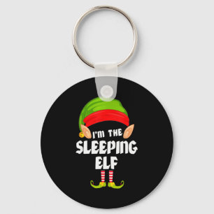 Funny Sleeng Elf Matching Family Group Pj Christma Key Ring