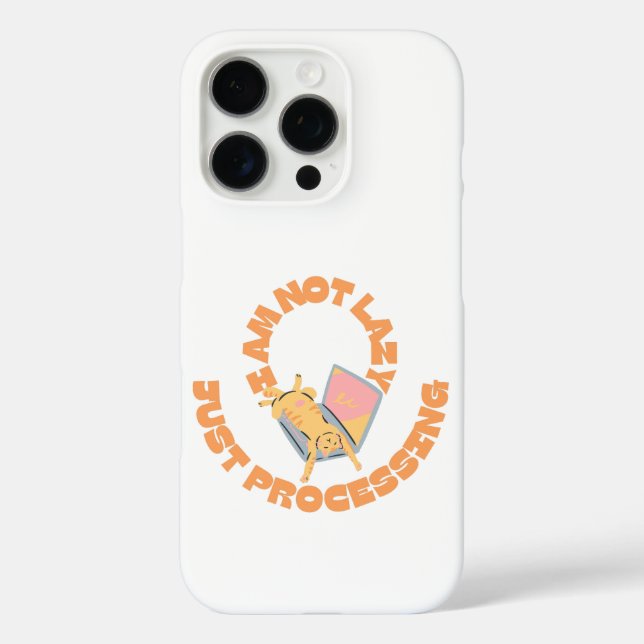 Funny Sleeping Cat on Laptop Case-Mate iPhone Case (Back)
