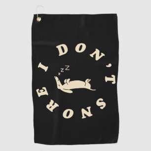 Funny Sleeping Dog Golf Towel