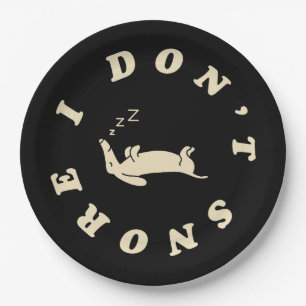Funny Sleeping Dog Paper Plate