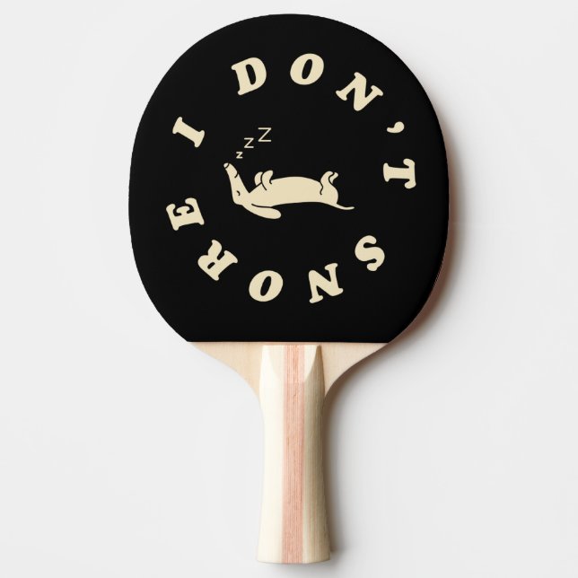 Funny Sleeping Dog Ping Pong Paddle (Front)