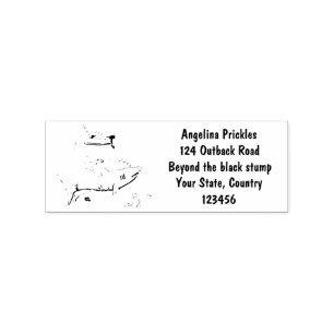 Funny sleeping shark and fishing cartoon rubber stamp