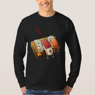 Funny Sleeping Sushi Roll Lover Pajama Party Cool T-Shirt