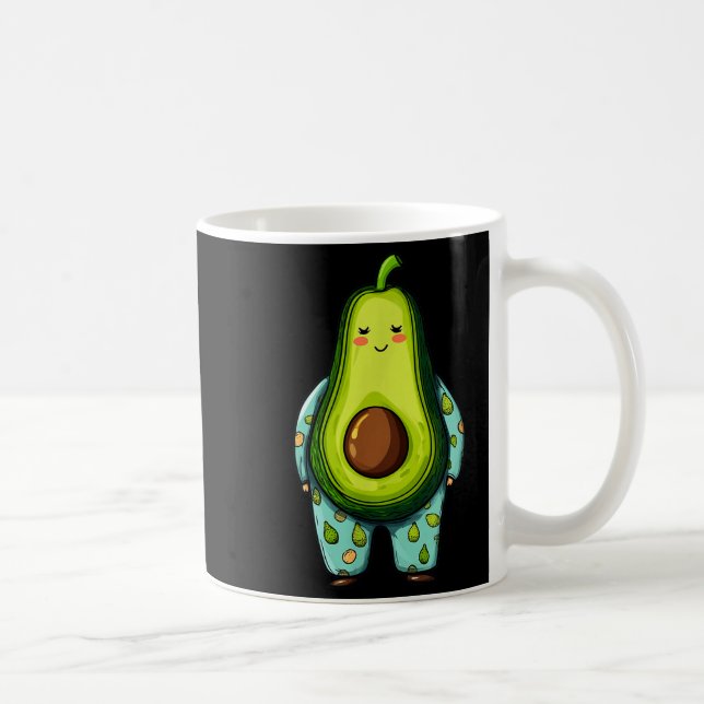 Funny Sleepy Avocado In Pajama Costume For Boys An Coffee Mug (Right)