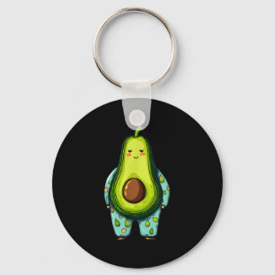 Funny Sleepy Avocado In Pajama Costume For Boys An Key Ring