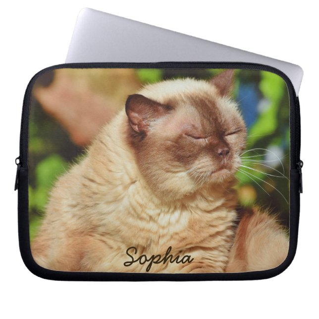 Funny Sleepy Cat&For Kitten Lovers  Laptop Sleeve (Front)