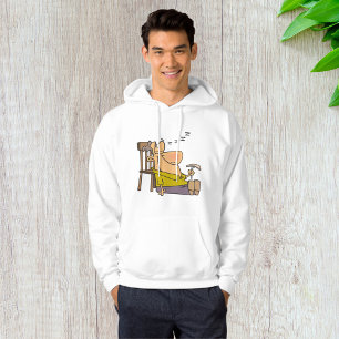 Funny Sleepy Man Napping with Sandwich  Hoodie