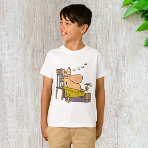 Funny Sleepy Man Napping with Sandwich T-Shirt