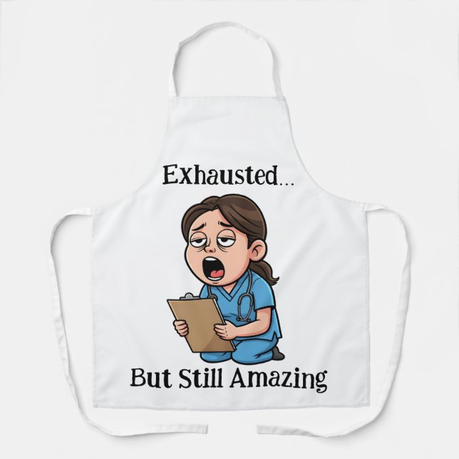 Funny Sleepy Nurse Apron  (Front)