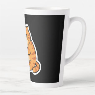 Funny Sleepy Orange Cat Coffee Mug   Cute Coffee L