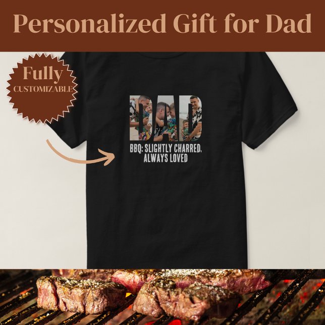 Funny Slightly Charred Dad BBQ T-Shirt (Funny Slightly Charred Dad BBQ T-Shirt)