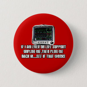Funny slogan 6 cm round badge