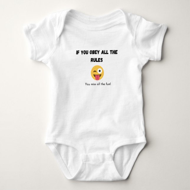 Funny slogan baby grow unisex baby bodysuit (Front)