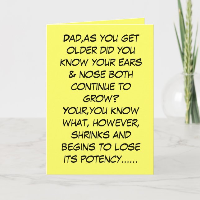 Funny slogan Father's Day Card (Front)