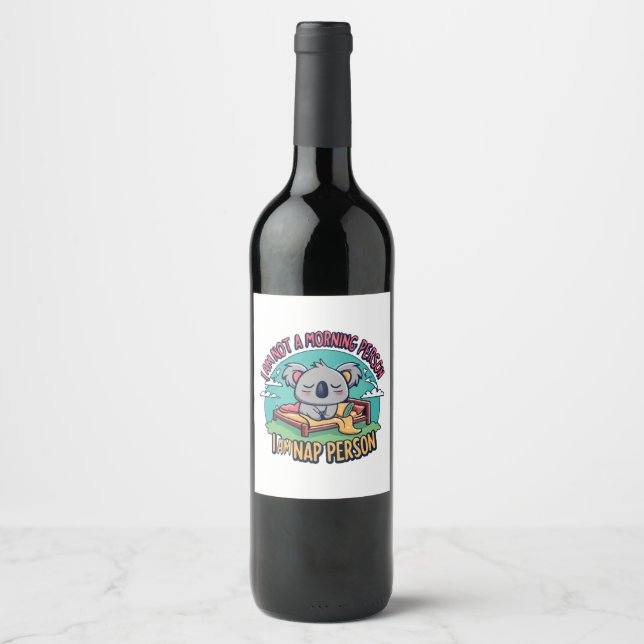 funny slogan wine label (Front)