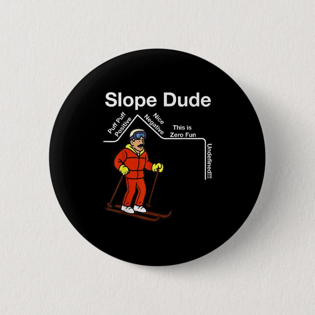Funny Slope Dude Algebra Geometry Middle School Ma 6 Cm Round Badge (Front)
