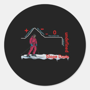 Funny Slope Dude Algebra Geometry Middle School Ma Classic Round Sticker