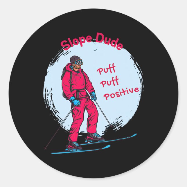 Funny Slope Dude Algebra Geometry Middle School Ma Classic Round Sticker (Front)