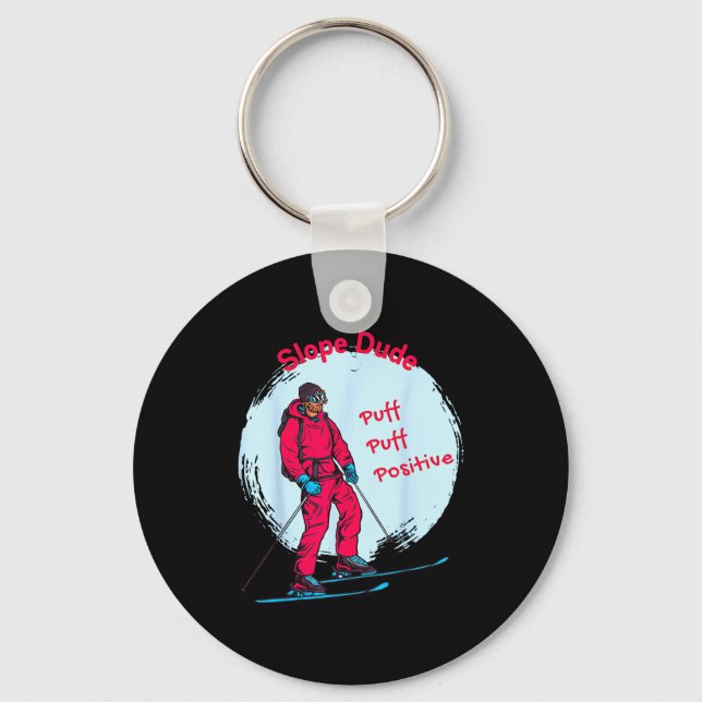 Funny Slope Dude Algebra Geometry Middle School Ma Key Ring (Front)