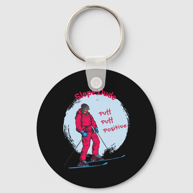 Funny Slope Dude Algebra Geometry Middle School Ma Key Ring (Front)