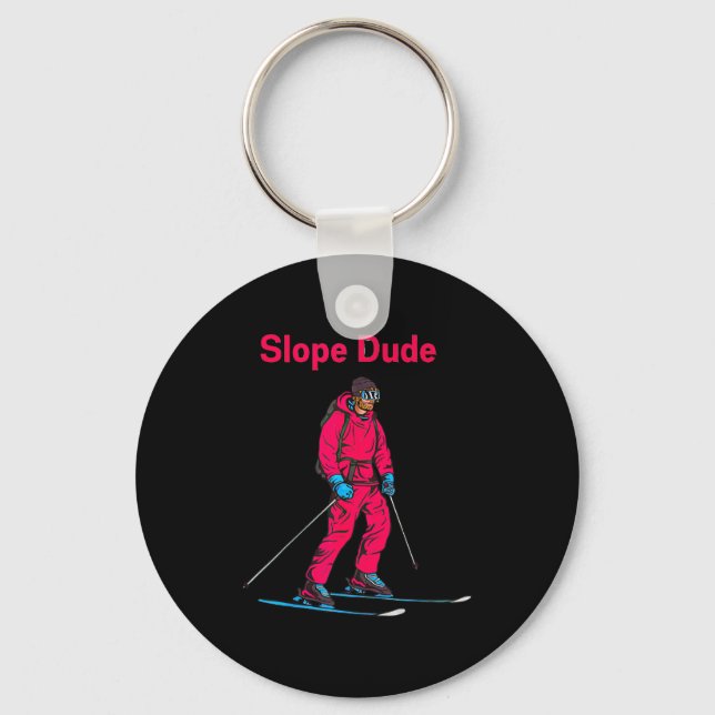 Funny Slope Dude Algebra Geometry Middle School Ma Key Ring (Front)