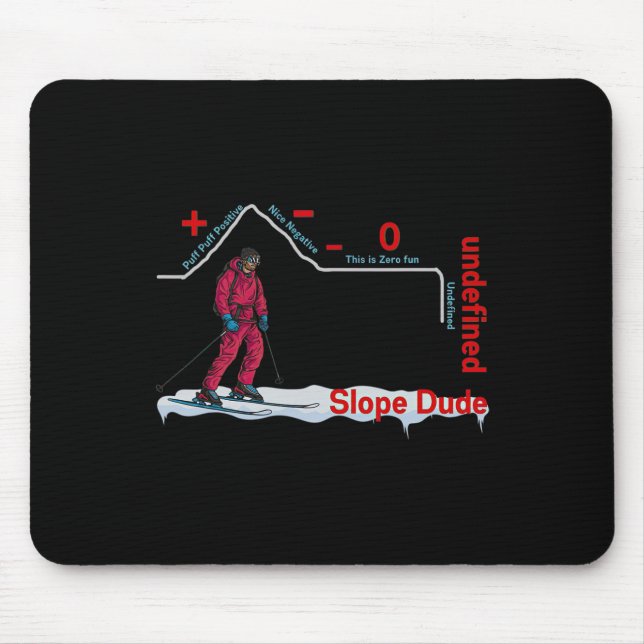 Funny Slope Dude Algebra Geometry Middle School Ma Mouse Pad (Front)