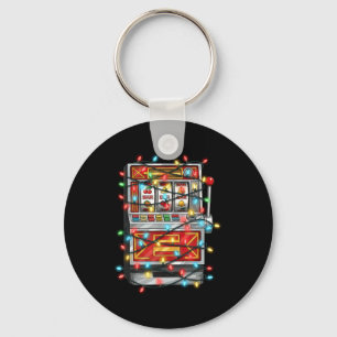 Funny Slot Machine Christmas Graphics Lights Lover Key Ring