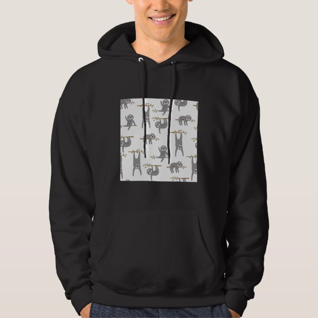 Funny Sloth  76 Hoodie (Front)