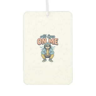 Funny Sloth All Eyes On Me Vintage Vector Design_1 Car Air Freshener
