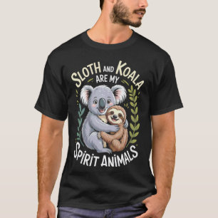 Funny Sloth And Koala Marsupial Koalas Wildlife Ko T-Shirt