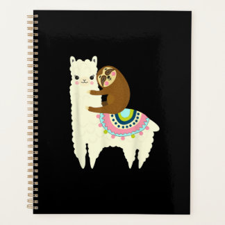 Funny sloth and llama planner