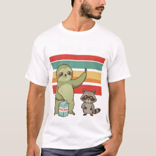 funny Sloth and raccon Lazy Comic Animal for pet T-Shirt