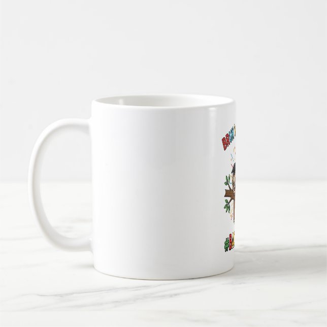 Funny Sloth Back to School Coffee Mug (Left)