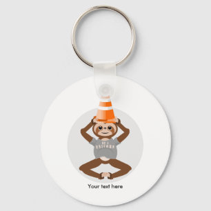 Funny Sloth Be A Unicorn Key Ring