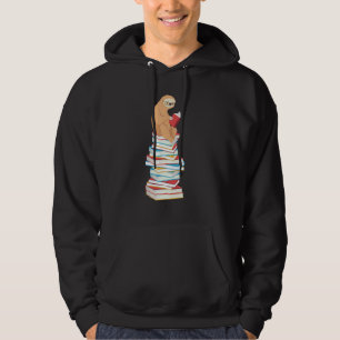 Funny Sloth Book Reading School Teacher Student Ne Hoodie