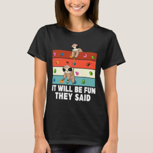Funny Sloth Bouldering Rock Climbing T-Shirt