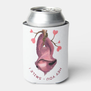 Funny Sloth Can Cooler Smile - Custom Text